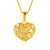 18K Gold Pendant Female Color Gold Necklace Female Rose Gold Pendant Single Pendant Heart-shaped Hollow Au750 Love Clavicle Chain