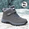 Cotton Shoes Men's Snow Boots Large Size Men's Boots Polyurethane Velcro Cotton Boots Piled Thickened Short Boots
