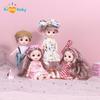 Мини-кукла 17 см, 13 подвижных суставов, с большими 3D-глазами, DIY-кукла с одеждой, наряд, модная кукла 1/12, подарок для детей, девочек