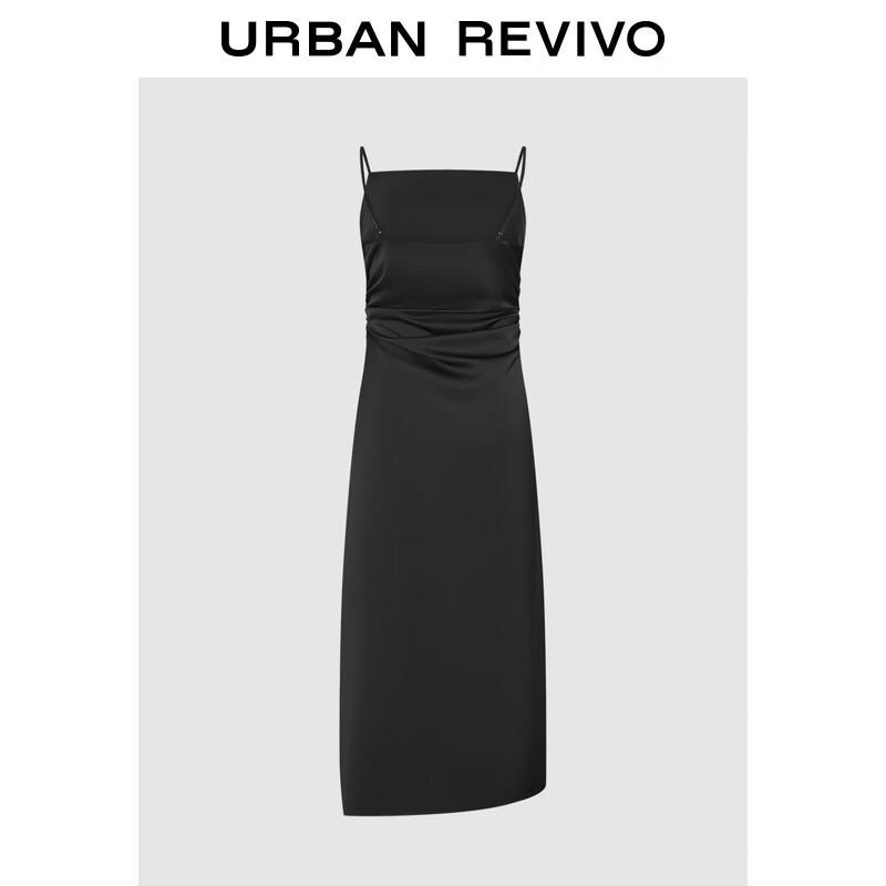 UR Women's Pleated Asymmetrical Strap Dress