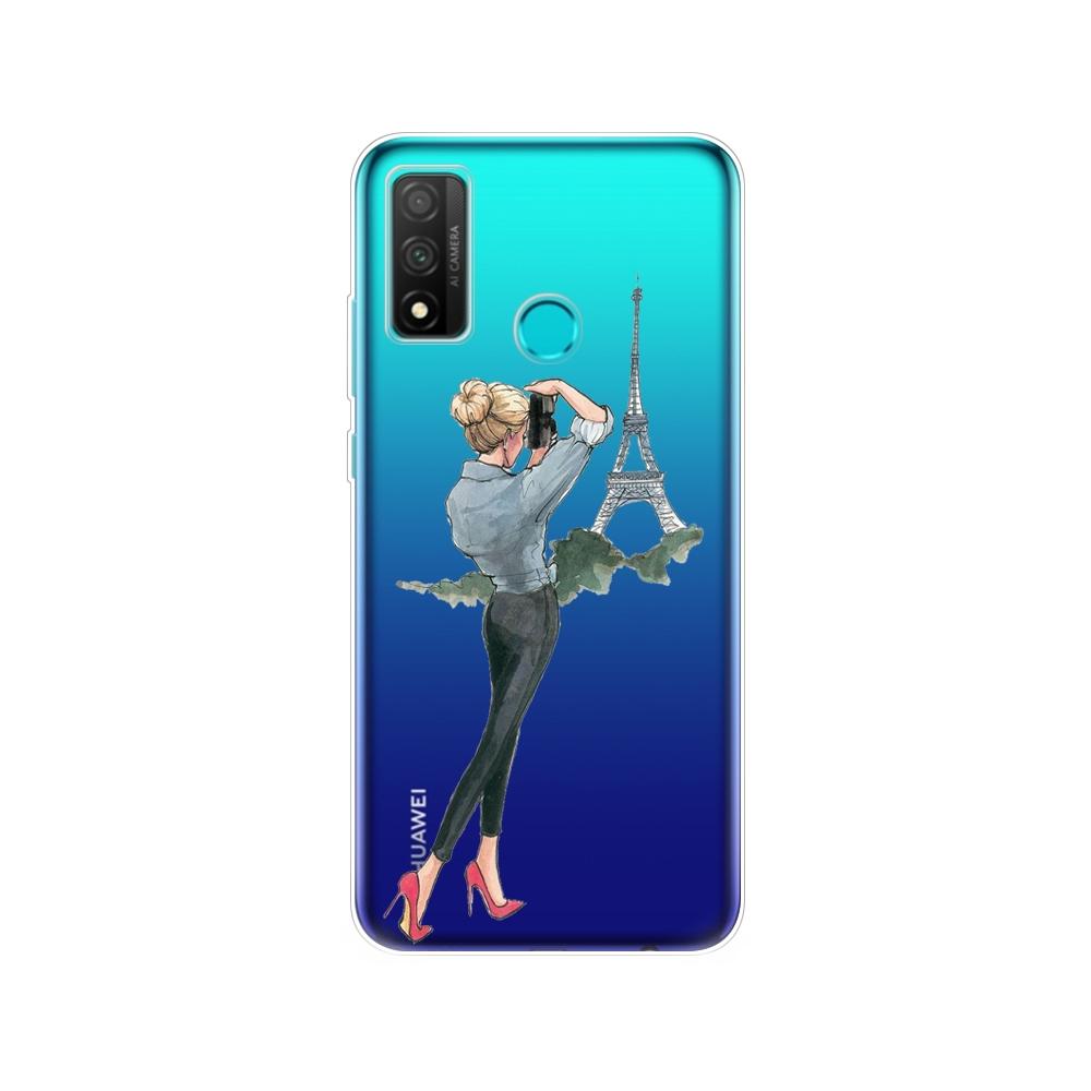 Чехол для Huawei P smart 2020, мягкий силиконовый чехол из ТПУ на заднюю панель телефона PSmart 2020 POT-LX1A, 6,21 дюйма, защитный чехол-бампер, чехол