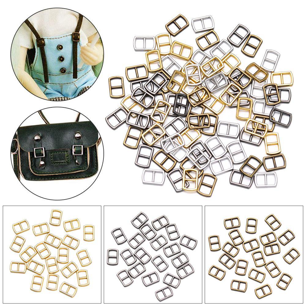 4 Colors Mini Ultra-small Diy Dolls Buckles Doll Bags Accessories Tri-glide Buckle Belt Buttons