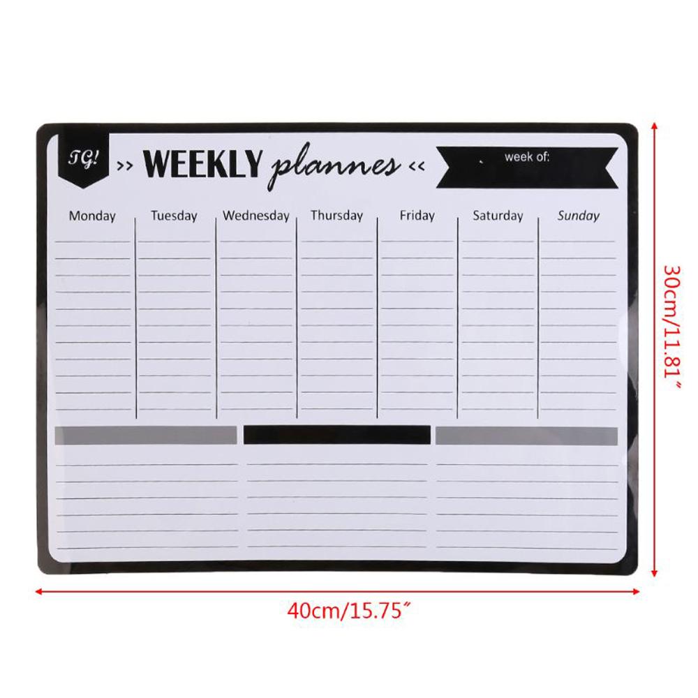 Soft Daily Message Fridge Sticker Magnetic Whiteboard Planner Whiteboard Weekly & Monthly Planner