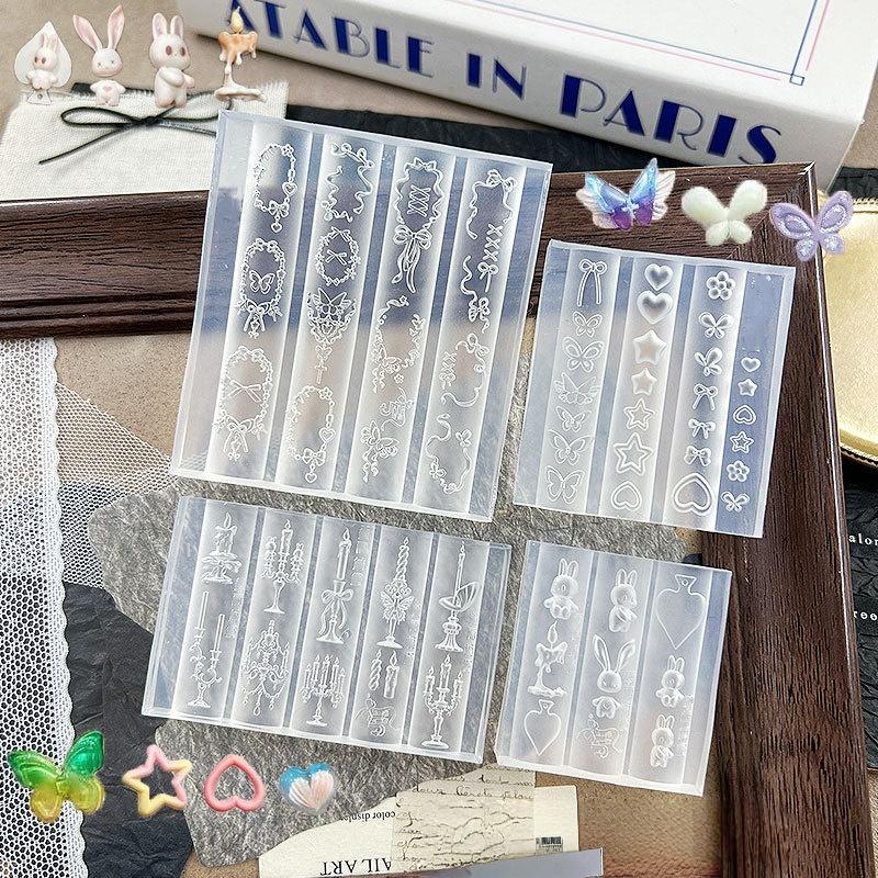 1 шт. Бант Морской Медузы Ракушка Лист Розы 3D Акриловая Форма Украшение для Ногтей Дизайн Ногтей Сделай Сам Силиконовая Форма для Ногтей