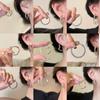 GemChic Women's Earrings Cool Hottie Ear Stud Needle Geometric Circle Loop Earrings Simple Birthday Christmas Jewelry Gift