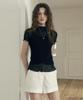 JUCYJUDY Mock Neck Sheer Blouse J1Bl321D