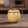 Cracked Ceramic Tea Caddies Coffee Canister Household Portable Travel Mini Porcelain Sealed Moisture-proof Storage Jar Home Deco
