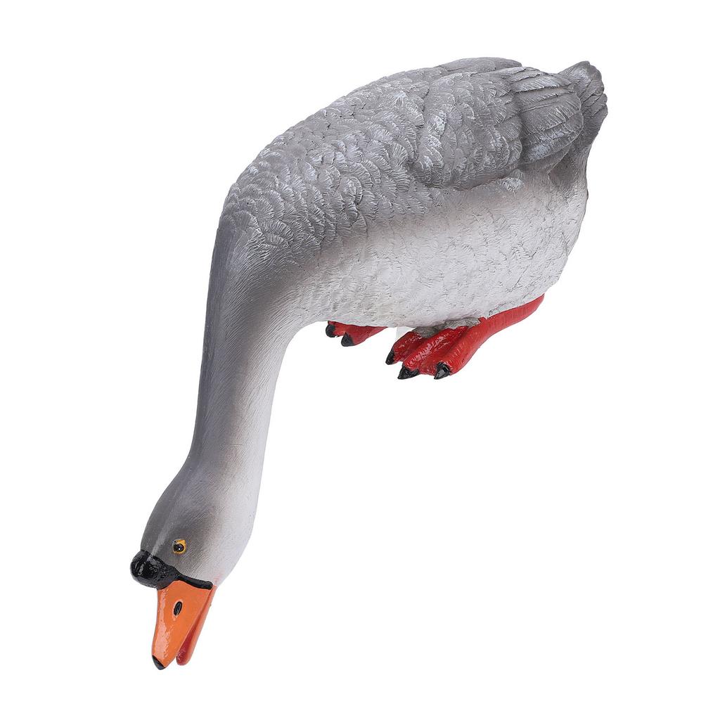 Статуя гуся Садовая скульптура из смолы для животных на ферме Фигурка для двора Балкон для водного пейзажа Декорация