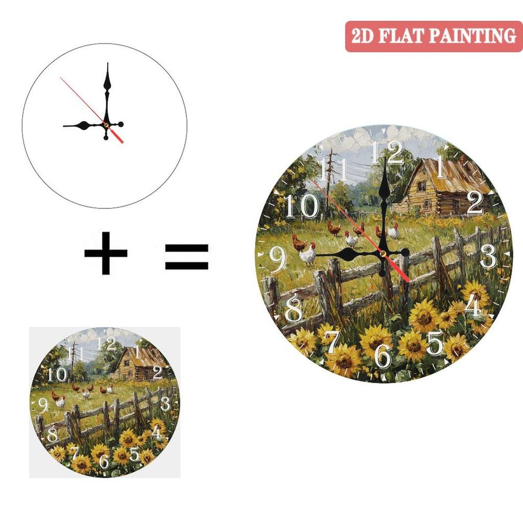 Luxury 30x30cm Wood Wall Clock with High-Gloss Lacquer Finish and Metal Accents