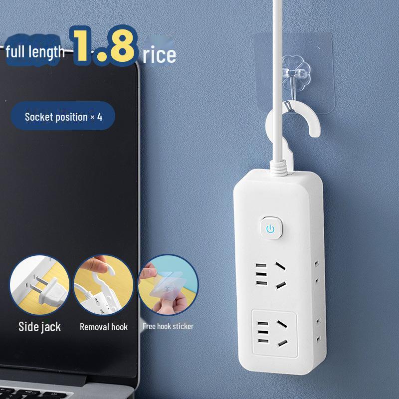 Умный USB Многофункциональный Сетевой Фильтр с Независимым Выключателем и Боковой Вилкой
