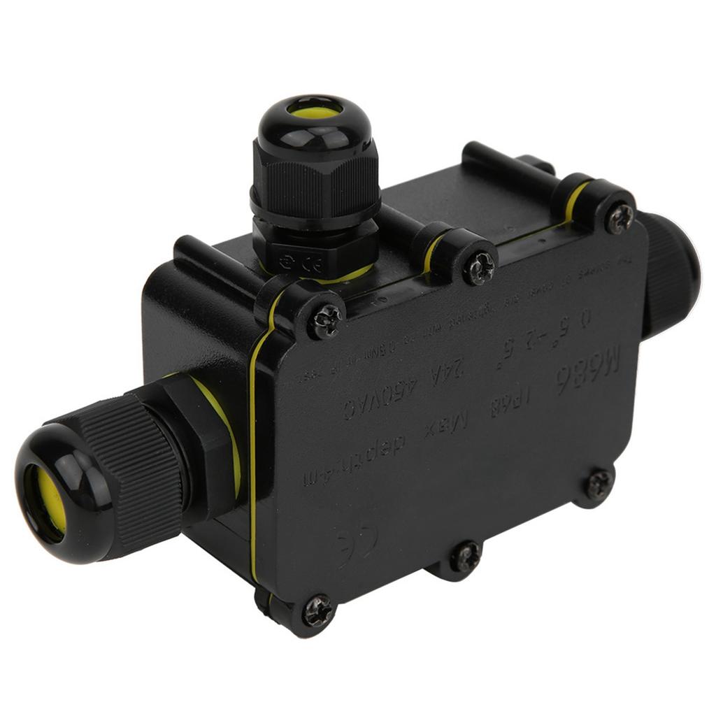 Cable Connector Case IP68 Plastic Junction Box 5m Underwater Electronic Connection Case T100 450VAC 24A UL94V‑2 Junction Case