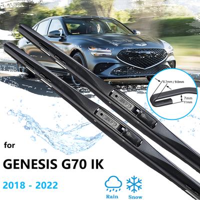 2x для Genesis G70 IK 2018 2022 автомобильный аксессуар бескостный бескаркасный резиновый резак для очистки щеток стеклоочистителя