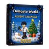 2025 Christmas Countdown Calendar 24 Days Advent Calendar Doll's Door World Acrylic Ornament Fun Holiday Decor for Tree Kids' Room