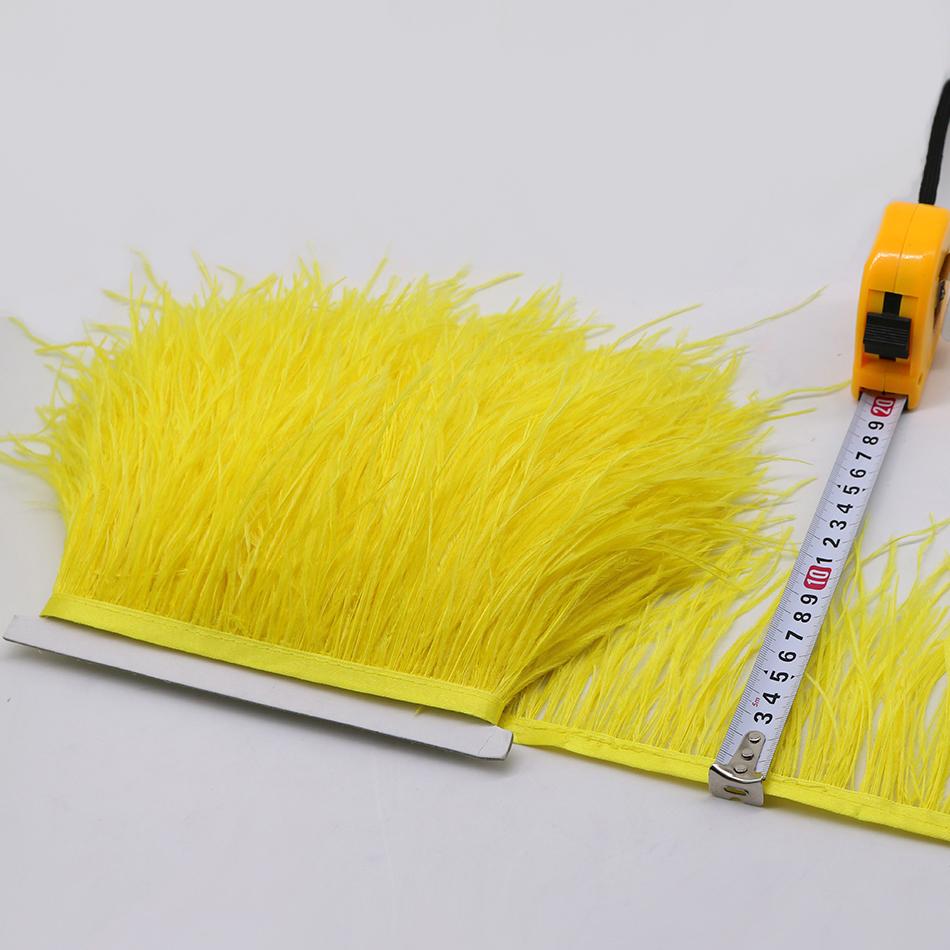 Перо 1 метр Цветные Натуральные Страусиные Перья Бахрома Отделка 8-10 см 10-15 см Лента Перья для Волос для Одежды Свадебный Декор Швейная Отделка