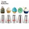 5Pcs/set DIY Stainless Steel Pastry Nozzles Icing Cream Fondant Sugarcraft Cake Decorating Tool