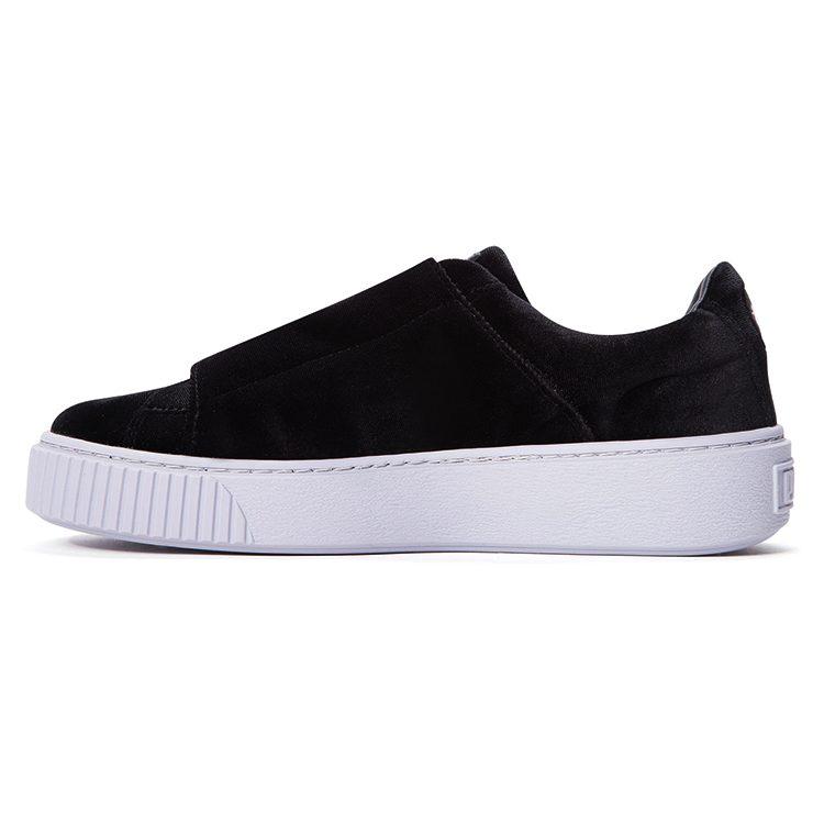 PUMA Basket Platform Strap 'Black And White' Women's 364068-01