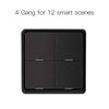 MOES 4 Gang Tuya ZigBee Wireless 12 Scene Switch Push Button Controller Battery Powered Automation Scenario for Tuya Devices