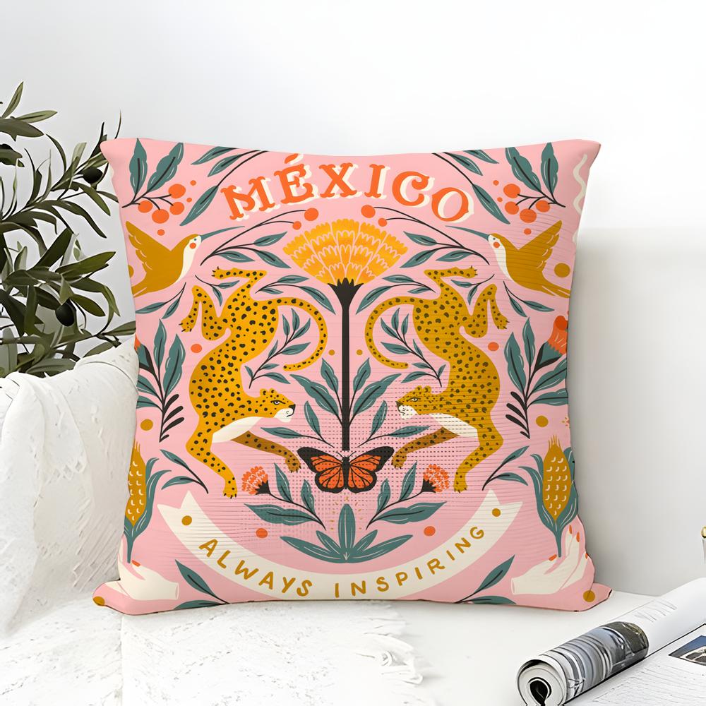 Abstract Natural Animal For Home Decor Pillow Case Cotton Linen Fabric Square Zipper Pillowcase Home Decorative Living Room