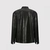 Sabatier Cotton Trimming Vegetable Lamb Leather Jacket J12690os