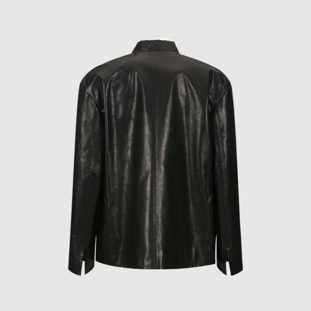 Sabatier Cotton Trimming Vegetable Lamb Leather Jacket J12690os