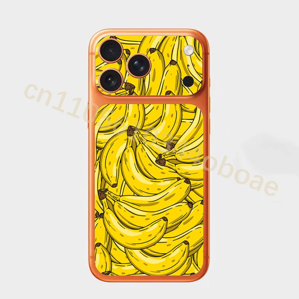 Банан Для Apple iPhone 17Pro, 17Pro Max Задняя крышка аккумулятора с наклейкой-скином для камеры Задняя защитная пленка-стикер