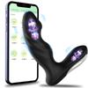 Управление через приложение Анальный вибратор Анальная пробка Мужской массажер простаты Двойной вибрирующий стимулятор Анальная пробка Секс-игрушки для мужчин и пар