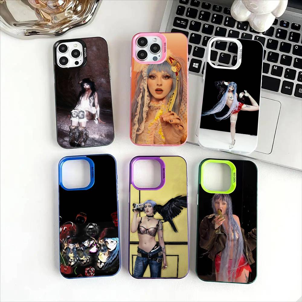 B-Basquiats Art Silver Plated Inside Phone Case For IPhone 17 16 15 14 11 12 13 Pro Max Plus X XR XS Max Colored