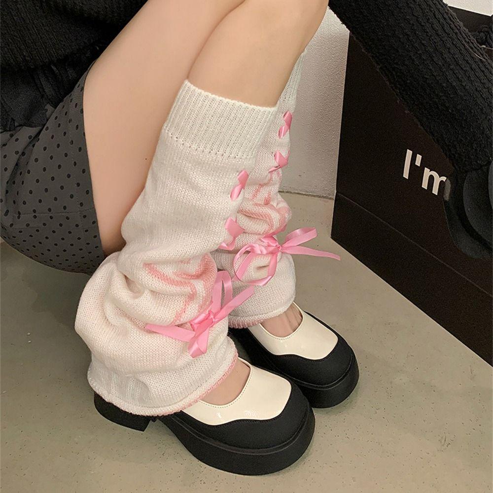Warm Long Stockings Knitted Wide Leg Socks Fashion Leg Warmers for Women Girls