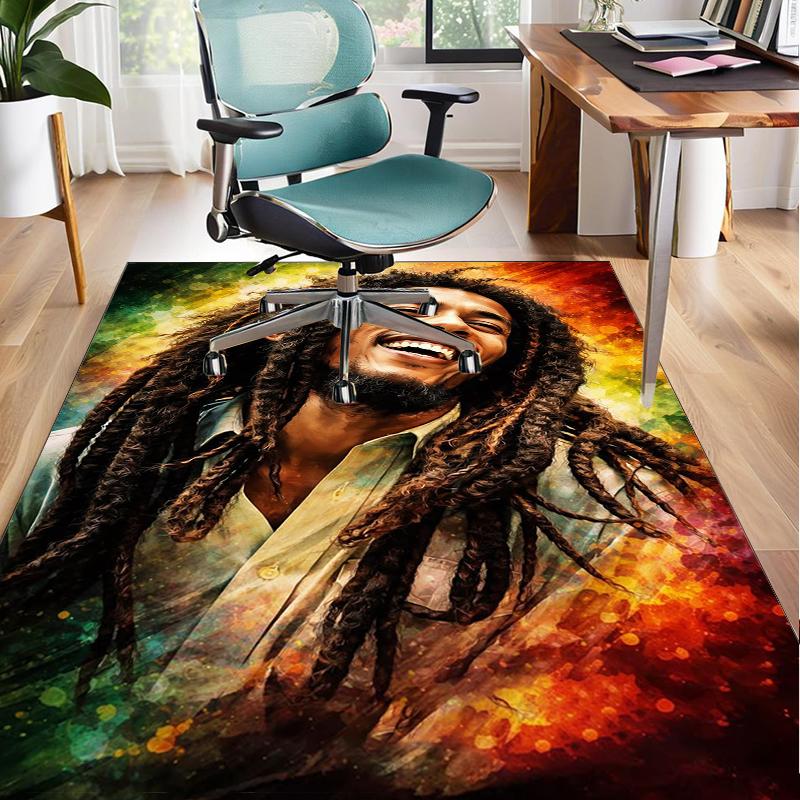 Коврик Bob music Vibrant Art для офиса, подкладка под кресло, игровой ковер, подходит для прихожей, спальни, гостиной, рабочего стола, праздничный подарок