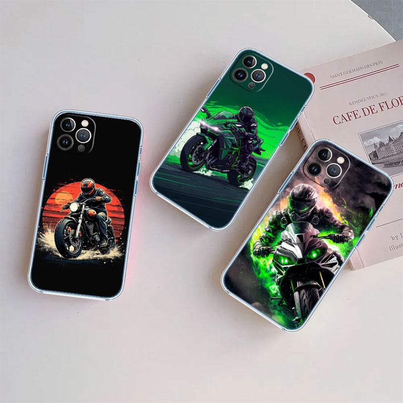 Motorcycle Racing Transparent Phone Case for LG K22 K30 K40 K40S K41 K42 K50 K50S K51 K51S K52 K61 K62 K71 K92 Q61