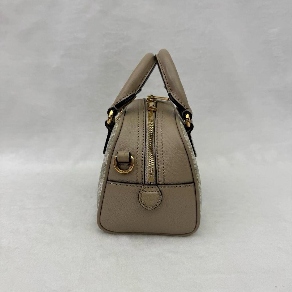 [Pre-Owned] Ophidia GG Monogram Detachable Leather Strap Zipper Closure Canvas And Leather Mini Shoulder Crossbody Bag - Excellent #2P2E3S