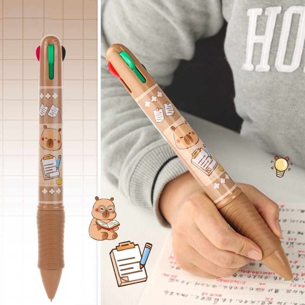 1шт Capybara гелевая ручка 4 цвета масляная ручка новая гигантская шариковая ручка канцелярские принадлежности для студентов