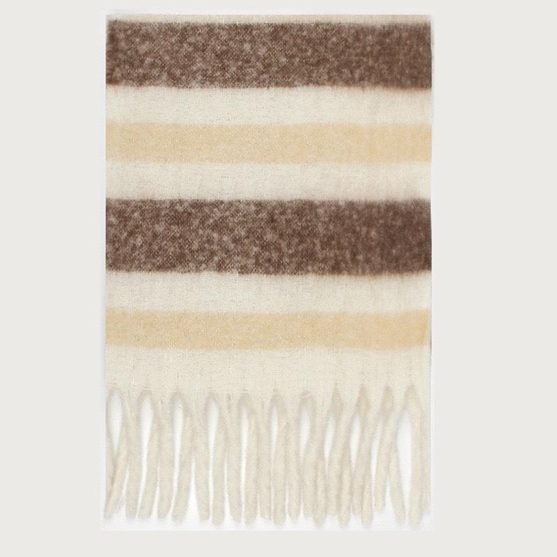 Tonglu Plaid Scarf New Imitation Cashmere Mohair Autumn and Winter Women's Warm Shawl