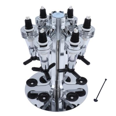 Вращающийся настенный стенд на 6 бутылок Оптический диспенсер для напитков Вино Стальной бар Батлер