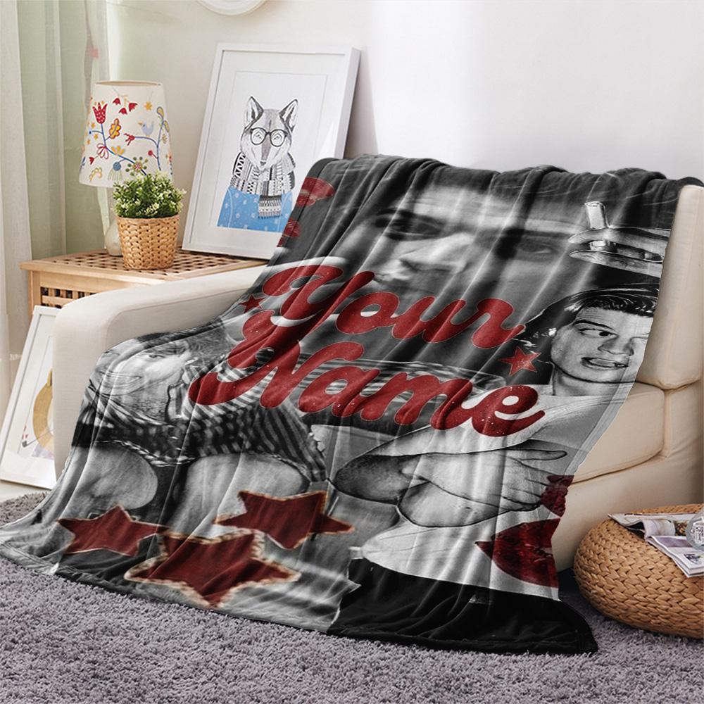 1PC Heartflower Dreams Custom Name Patterned Flannel Blanket Suitable For All Seasons For Home Decor Warmth And Comfort Gifts Holiday Present