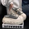 Denim Lace-up Bread Shoes Spring and Summer Muffin Thick-soled Bag Head Half Slippers Women's Height-increasing Casual Sports Shoes Outer Wear