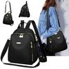 Small Black Shoulder Bag Multi-functional Retro Backpack Korean Style Nylon Backpack Lady