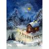 DIY Зимний Снег Живописный 5D Алмазная Картина Полный Круглый Дрель Алмазная Вышивка Крестом Мозаика Наборы Стены Искусства Домашний Декор