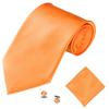 Men's Fashion Solid Color Suits Ties Necktie Cufflinks Hanky Set Tuxedo Suit
