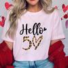 Women T-shirt 50th Fabulous Birthday Squad T-shirts 50th Years Old Birthday Party Matching Clothing Leopard Graphic Y2k Tops