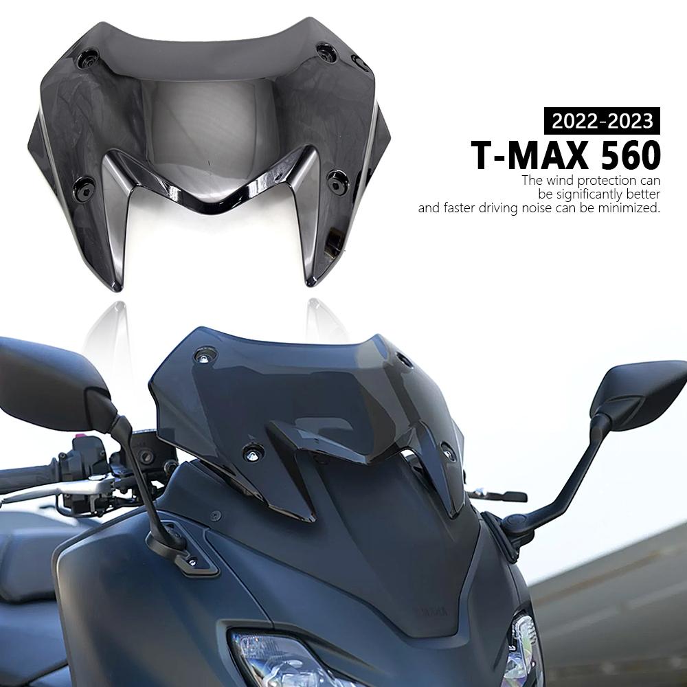 Мотоциклетное ветровое стекло для YAMAHA TMAX560 T-Max T-MAX 560 TACH MAX 2022 2023 2024 Ветровое стекло Акриловый комплект Дефлектор Обтекатель Покрытие
