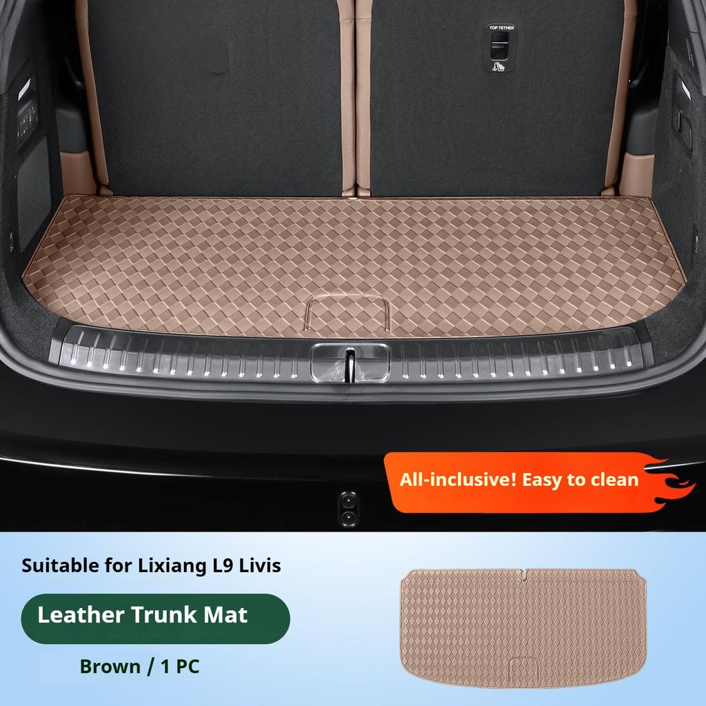 For Li Lixiang L9 Livis Car Car Trunk Lower Storage Compartment Leather Trunk Mat Car Trunk Lower Layer Storage Accessories