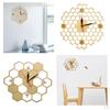 Wood Wall Clock, Hexagon Art, Wood, Bee, , Contemporary Home Decor