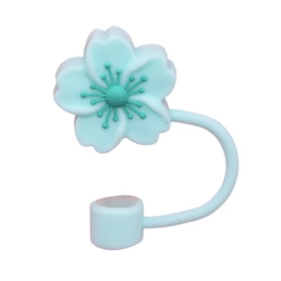 Силиконовая соломенная крышка с цветком диаметром 10 мм, милый соломенный топпер, пыленепроницаемые чехлы для соломинок, многоразовые насадки на соломинки, крышки, подарок для декора вечеринки