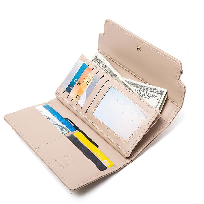 Кошелек из искусственной кожи с пряжкой и принтом, многофункциональная женская сумка