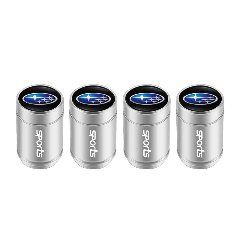 4Pcs Car Tire Valve Caps Wheel Dust Cover Metal Emblem For Subaru Forester BRZ Outback Smart Crosstrek Levorg Mpreza Tribeca STI PP555
