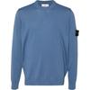 Solid Color Logo Print Crew Neck Pullover Long Sleeve T-Shirt Men Tops Blue 8115510C4-V0024