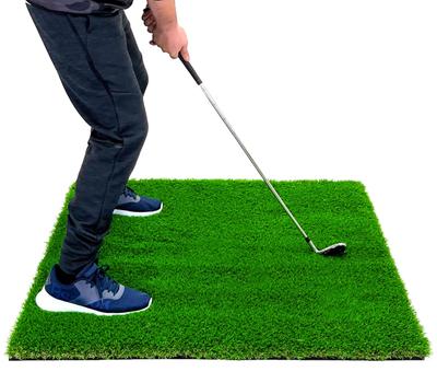 Коврик для гольфа GolfStyle, 35 мм, грубая трава, тренировочный коврик для гольфа 100 x 100 см для ударов по железу, грубый газон, искусственная трава для помещений и улицы, грубый