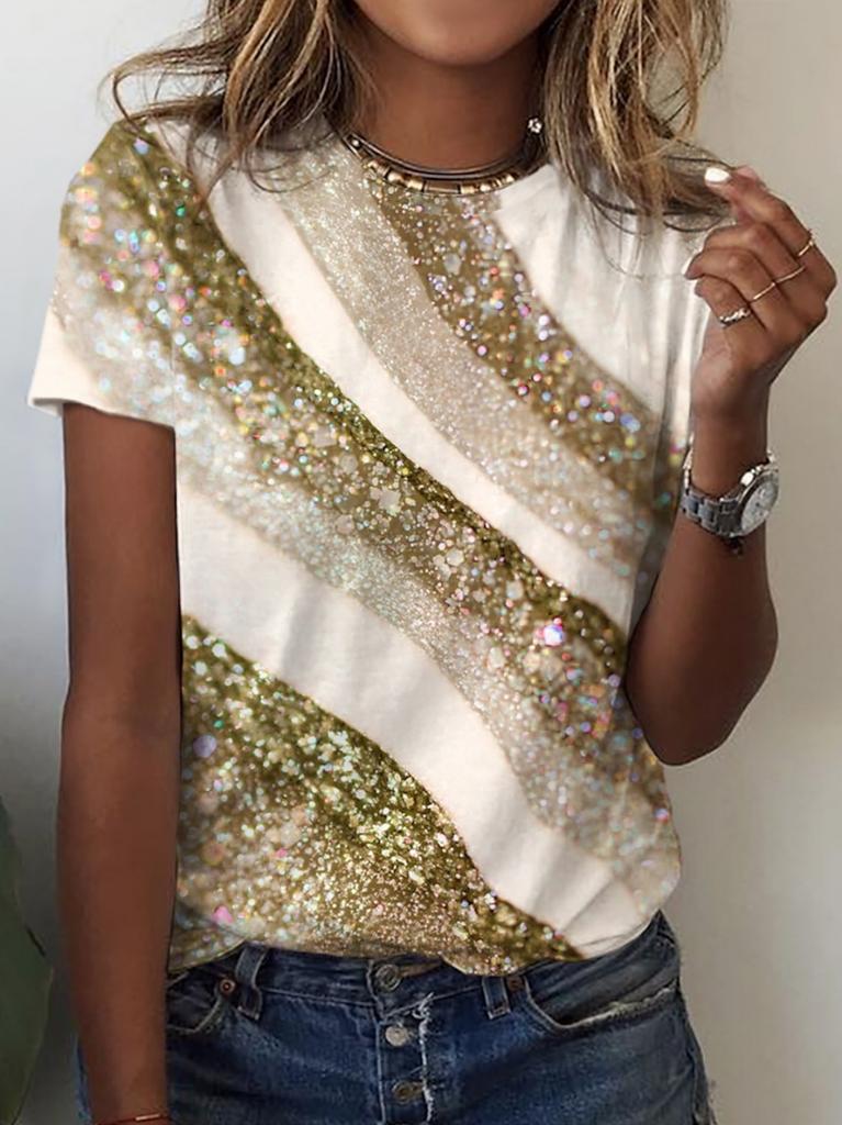 Summer Women's T Shirt Flower Texture 3D Print Floral Graphics Tees Casual Short Sleeve Tops Fashion O-Neck T-Shirt for Women