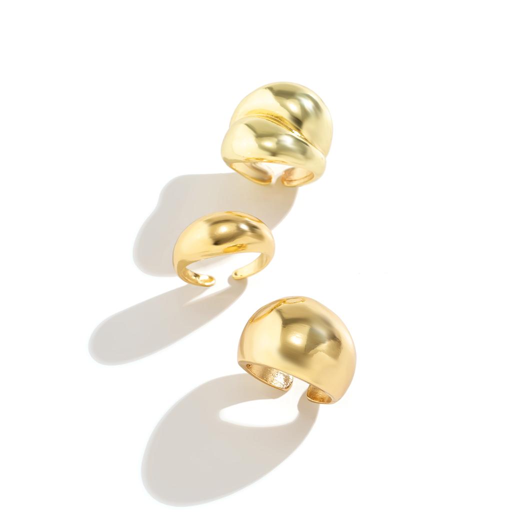 3Pcs/Set Sizes 8 Vintage Glossy Metal Rings for Women Wedding Bridal Punk Geometric Knuckle Ring Fashion Jewelry Steampunk Men